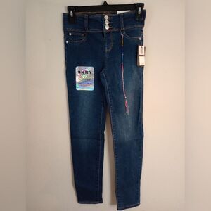 NWT DKNY Dark Wash Stretch Denim Skinny Jeans Size 12